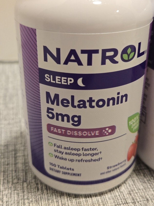 (2)Natrol Melatonin 5 mg Fast Dissolve Strawberry Flavor 150 Tabs READ Descripti gallery
