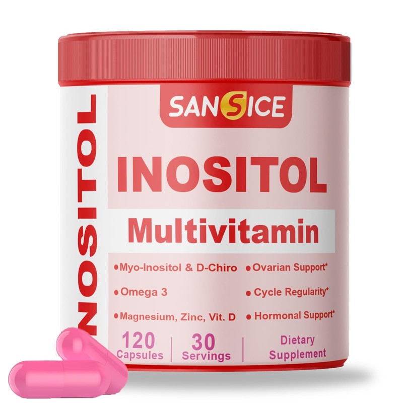 Myo & D-Chiro Inositol Multivitamin Capsules, 2000mg Myo-Inositol & 50mg D-Ch…