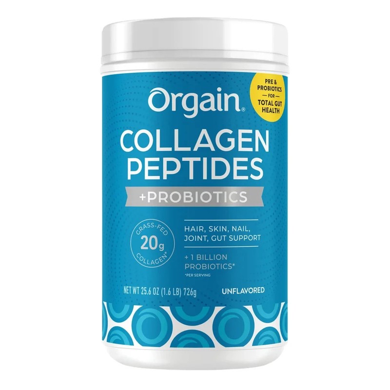 Orgain Collagen+Probiotics Unflavored for Hair Skin Nail Support 1.6 Lb ED 03/27