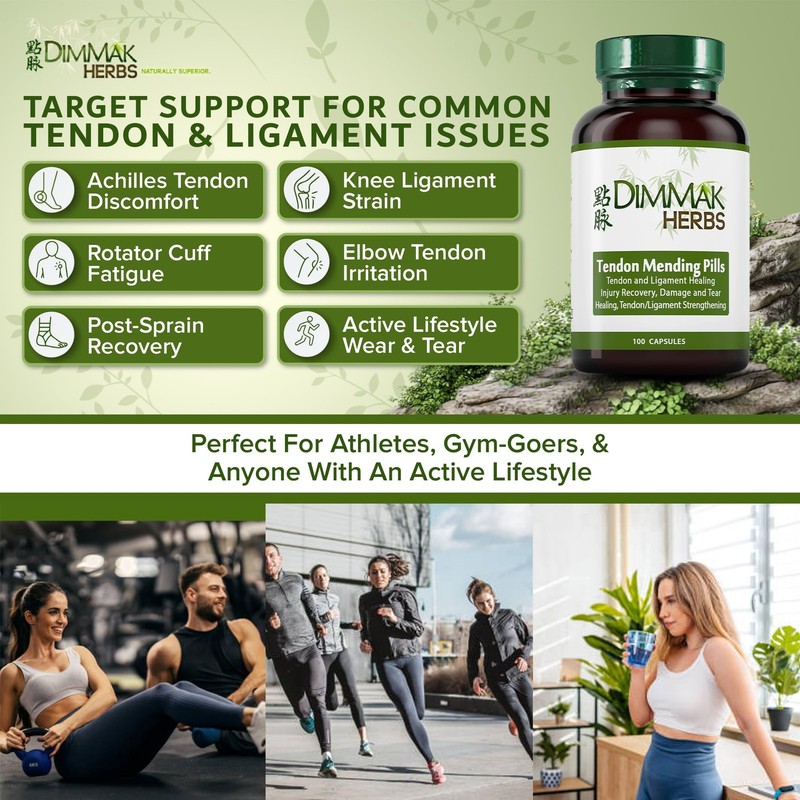 Organic Tendon Mending Pills 500mg - 100 Caps for Ligament Repair gallery