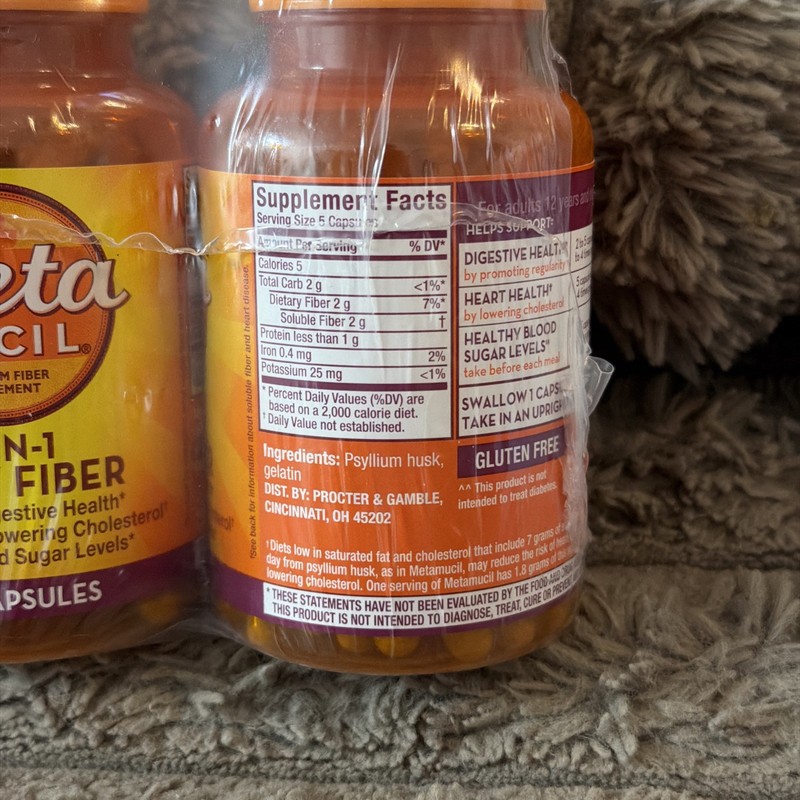 (3) MetaMucil 3-IN-1 Daily Fiber Digestive Heart & Health 160ct Each - EXP 08/28 gallery