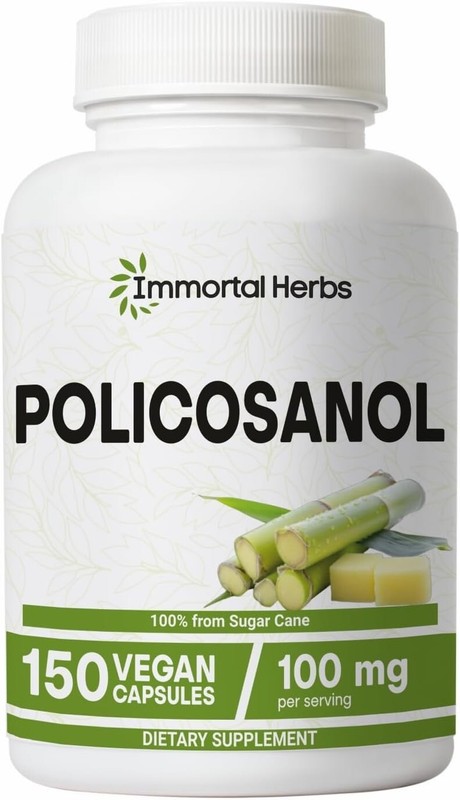 Policosanol 100mg Cholesterol & Heart Support Supplement Derived from Sugar Cane