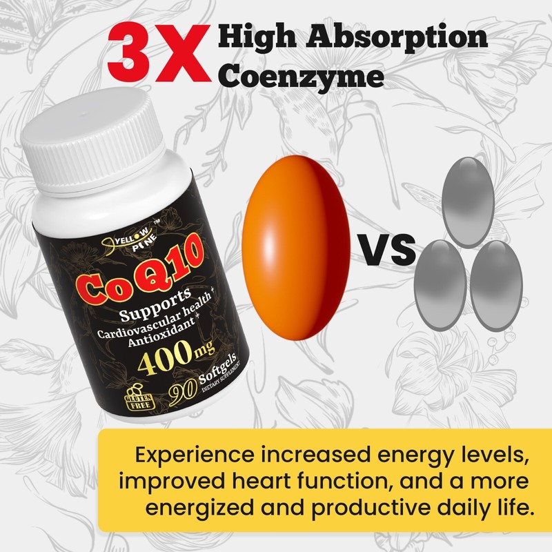 🦃Yellow Pine🦃3 PACK , 400mg CoQ10 High-Strength gallery
