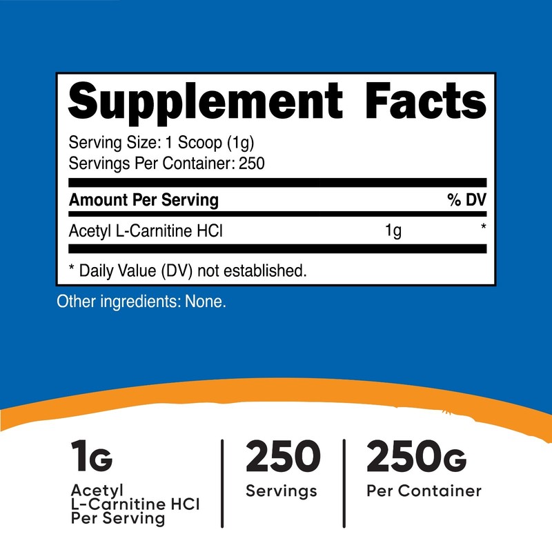 Nutricost Acetyl L-Carnitine Powder 250 Grams gallery