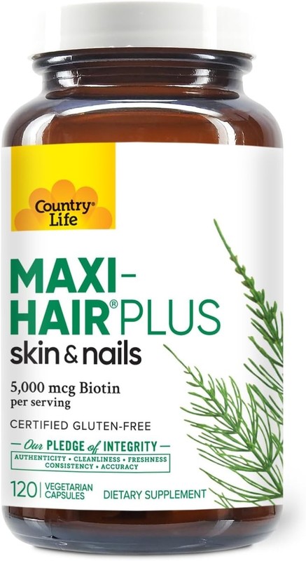 Maxi-Hair Plus Biotin, Supports Healthy Hair, Skin and Nails, Daily Supplemen... gallery