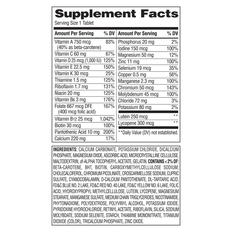 Equate Complete Multivitamin/Multimineral Supplement Tablets,Women 50+,200 Count gallery