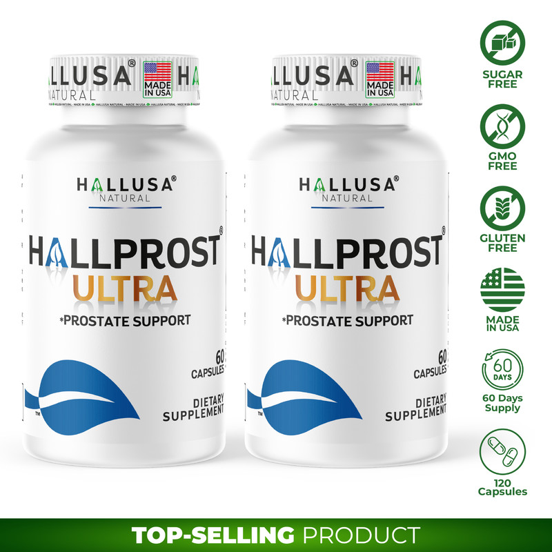HALLPROST ULTRA – Inflamed Prostate, Urinary Support, Prostatitis – 120 Capsules