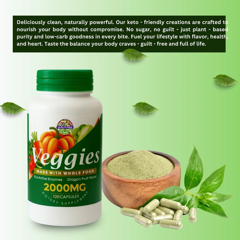 Garden OF Health Fruits Veggie 2000mg Enzymes Blend Whoele Food 240 Capsules--- gallery