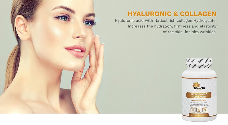 SOWELO HYALURONIC ACID + COLLAGEN CAPS NatiCol ANTI AGING SKIN HYDRATION gallery
