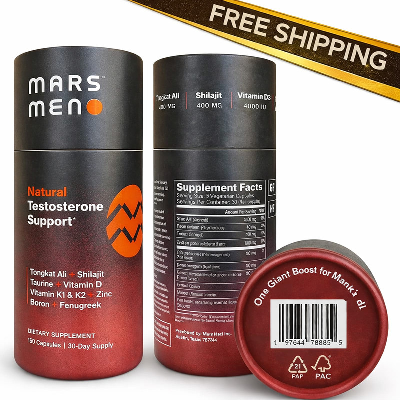 MARS MEN Natural Testo Support 150ct – 1 Month Supply! *AUTHENTIC!* 💪