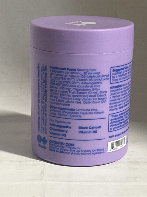 O Positiv MENO Vitamins for Menopause 60 VegCaps Exp 01/27 gallery