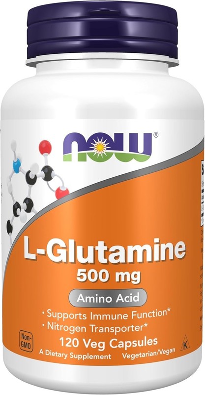 L-Glutamine 500 mg Nitrogen Transporter Amino Acid 120 Vegan Caps – EXP. 03/31