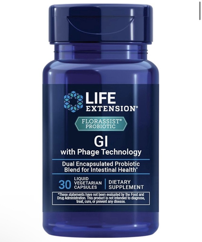 FLORASSIST GI with Phage Technology Life Extension 30 Caps Ultimate Probiotic