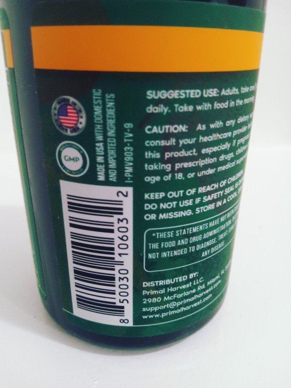 Primal Harvest Multivitamin – 30 Ct for Men & Women’s Health,Exp:08/2027 gallery