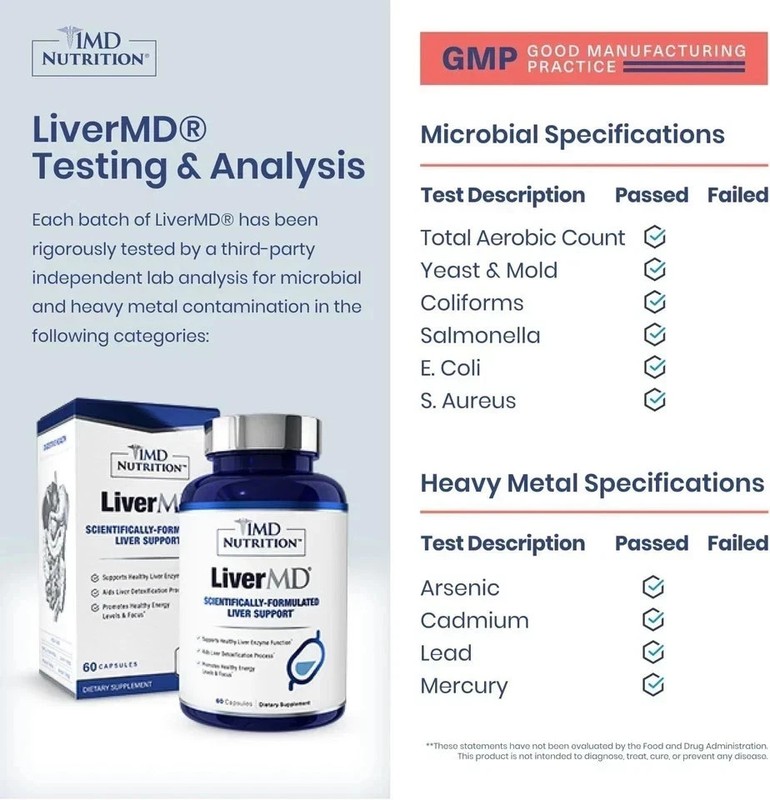2 Packs 1MD Nutrition LiverMD - Liver Support Supplement New | Exp 11/2027 gallery