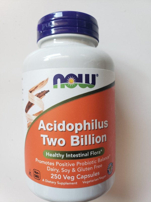 NOW Acidophilus Two Billion 250 Vegetables Probiotic Capsules