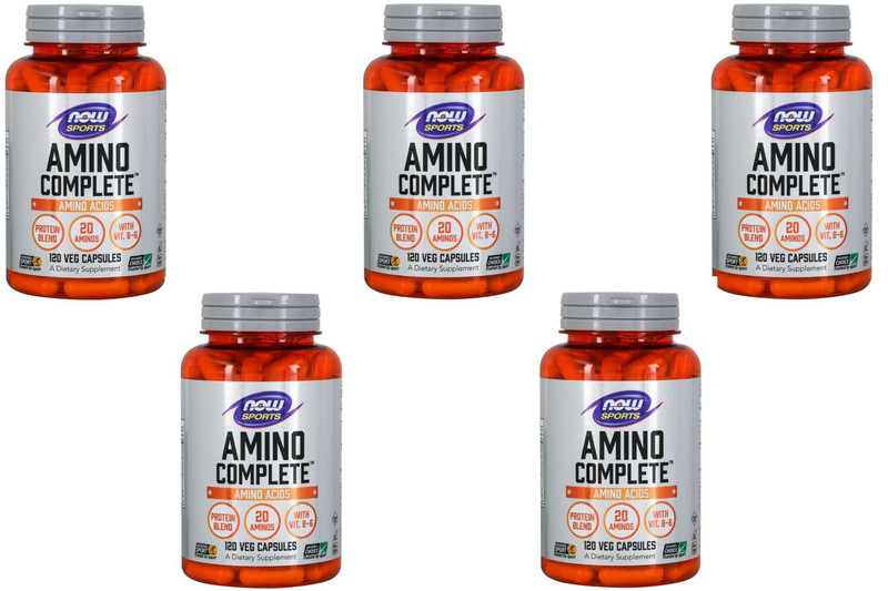 Now Foods Amino Complete 5X120Caps L-Tryptophan/L-Arginine/L-Ornithine/Glutamine
