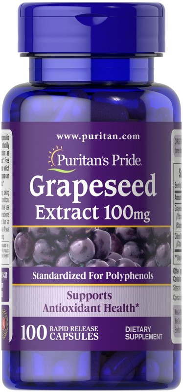 Puritan’s Pride Grapeseed Extract 100 mg – 100 Capsules