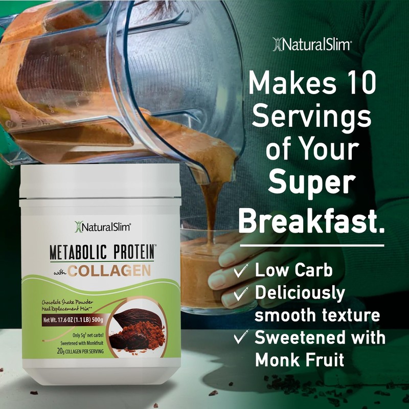 NaturalSlim Metabolic Protein Shake Powder with Collagen – Meal Replacement gallery