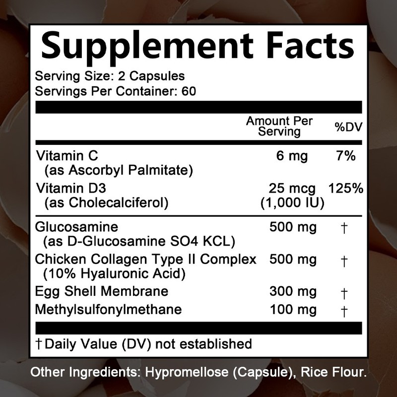 Cartilage Revive Type II Collagen Glucosamine Sulfate Joint Support 120 Pills gallery