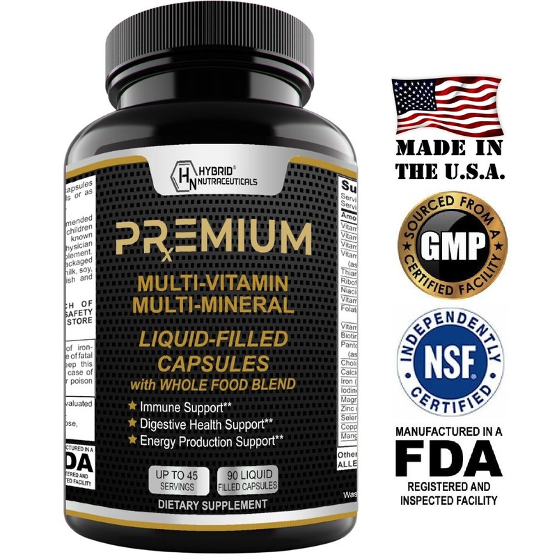 Multivitamin Softgels for Men & Women, Daily Vitamin Mineral 90 Liquid Capsules