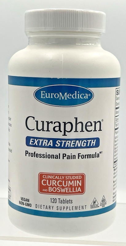 EuroMedica Curaphen Turmeric Curcumin Boswellia Joint Support 120 Tabs EXP 10/28
