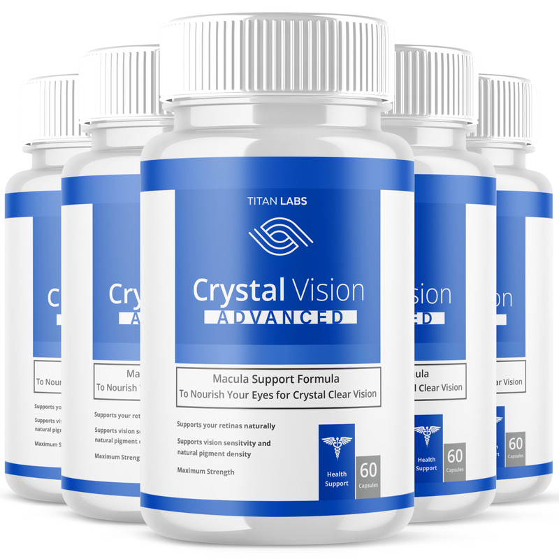 (5 Pack) Crystal Clear Vision Pills Advanced Eye Vision Support 300 Capsules