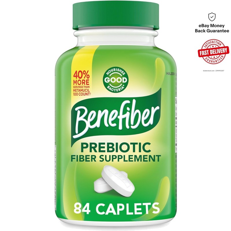 84 Count Prebiotic Fiber Caplets for Enhanced Digestion – Unflavored & Portable
