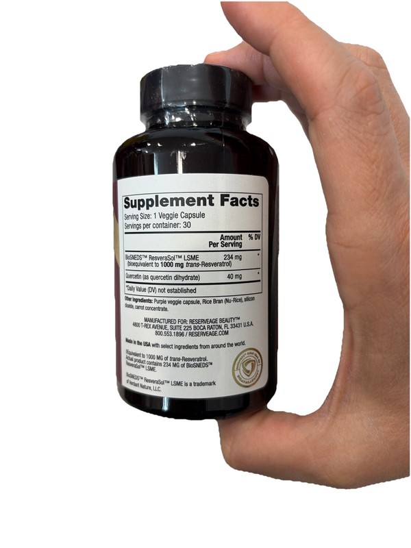Reserveage Beauty Resveratrol Plus+ 1000 mg - Rapid-Release Resveratrol Capsu... gallery