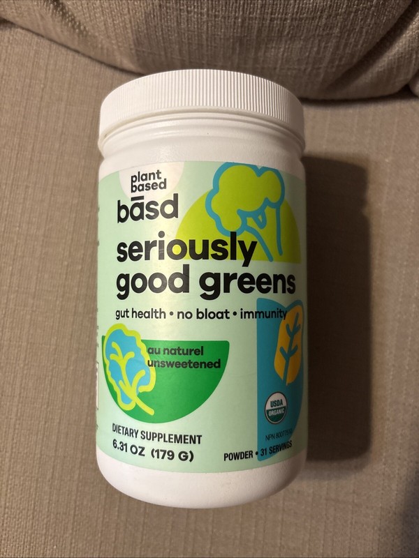 Basd Seriously Good Greens Powder – 6.31 Oz. Exp 03/2026 – Unsweetened