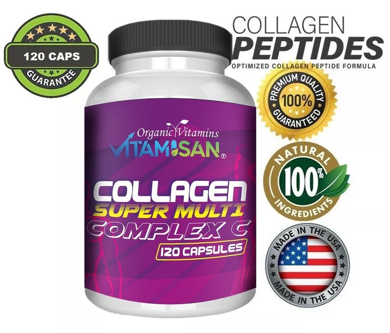 Premium Collagen Peptides Pills Hydrolyzed Anti-Aging (Types I,II,III,V,X) 120 gallery
