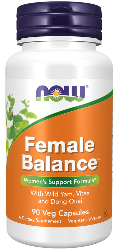 NOW FOODS Female Balance wild yam vitex dong quai ginger 90 Caps