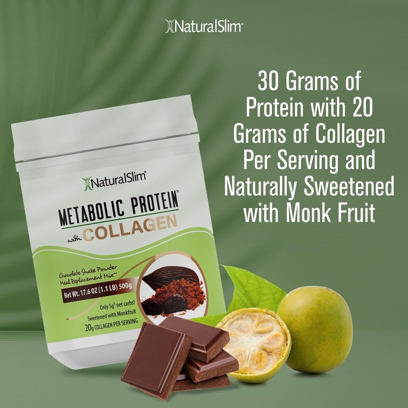 NaturalSlim Metabolic Protein Shake Powder with Collagen – Meal Replacement gallery