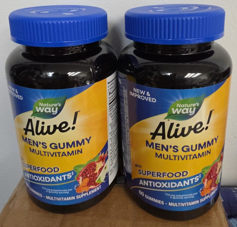 Nature’s Way Alive! Men’s Multivitamin Gummies, Fruit Flavored, 120 Gummies