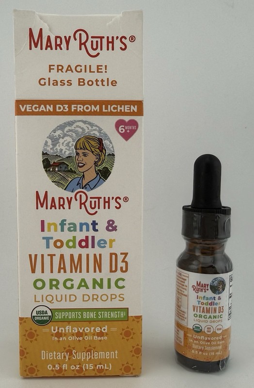 MaryRuth Organics Infant & Toddler Vitamin D3 Drops | 0.5 fl oz | Ships fast!