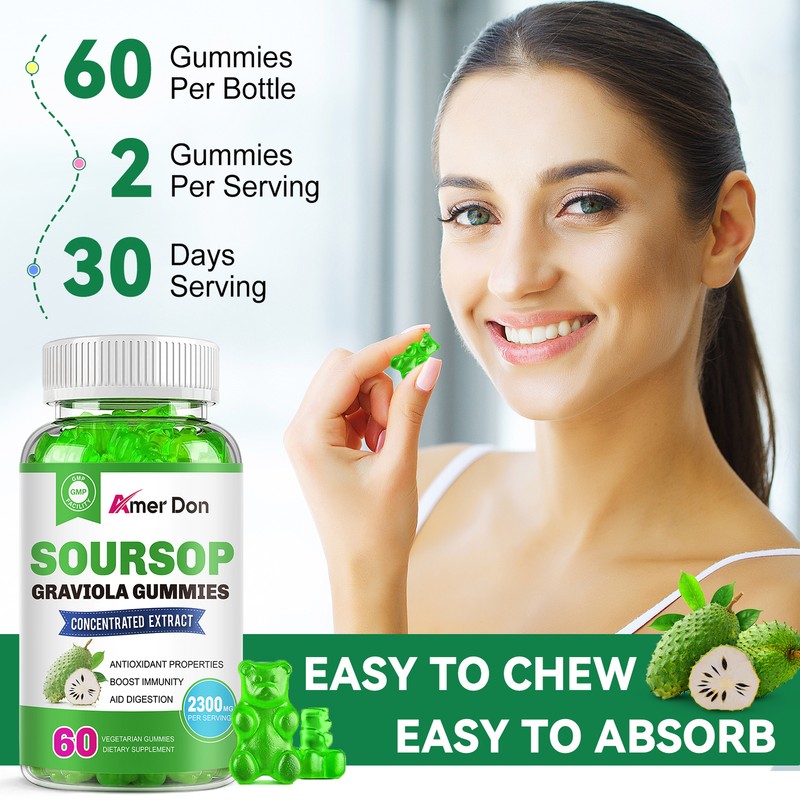 Soursop Graviola Extract ANTI-AGE 2300mg Healthy Body,Immune Boost new gallery