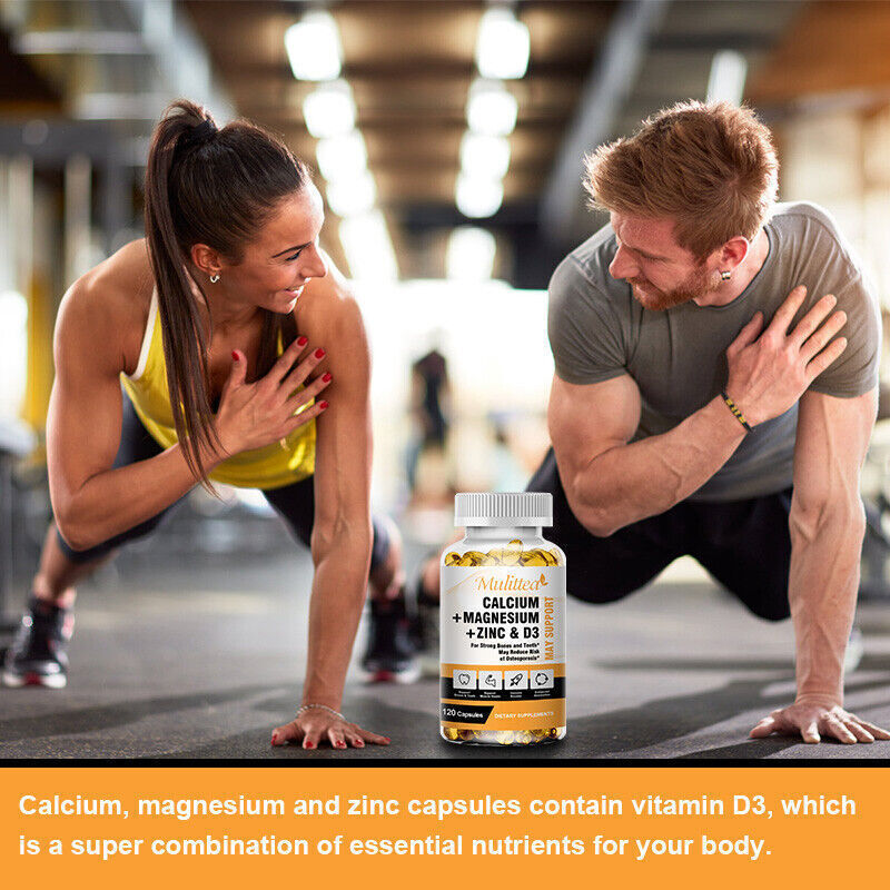 Calcium Magnesium Zinc with Vitamin D3 Bone Support Muscle Health 120pcs/bottle gallery