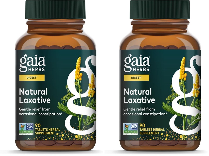 Gaia Herbs Natural Laxative – Supports Constipation 90 Count (Pack of 2)