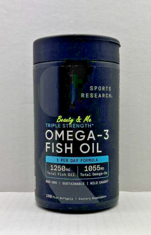 Sports Research Triple Strength Omega-3 Fish Oil 150 Softgels