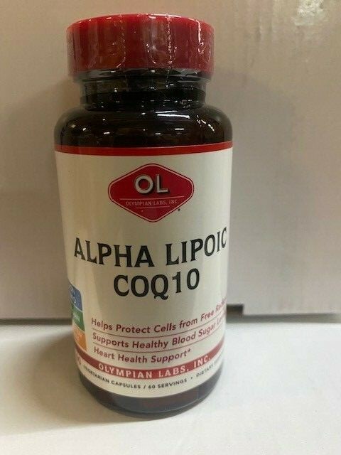 Alpha Lipoic Coenzyme Q10 by Olympian Labs - 60 Capsules, Expiration 07/2024
