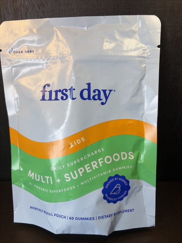 EXP:01/2027First Day Kids Multivitamin Gummies Age 4+, 60 GUMMIES SUPPLEMENT