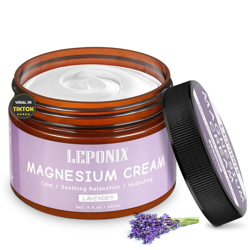 Magnesium Cream for Sleep, Muscle Recovery & Pain Relief – 120ml Lavender Lotion