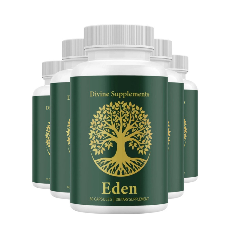 5-Pack Eden Capsules – Eden Pills for Gut & Digestive Support – 300 Capsules