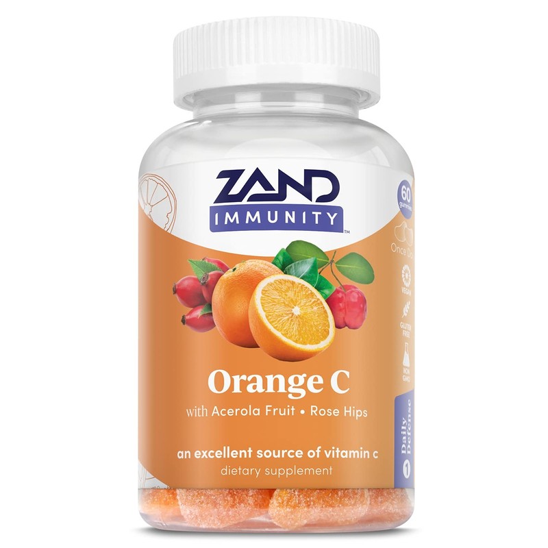 VITAMIN C 60 Count Natural Orange Flavor Immune Boost for Whole Family Vegan