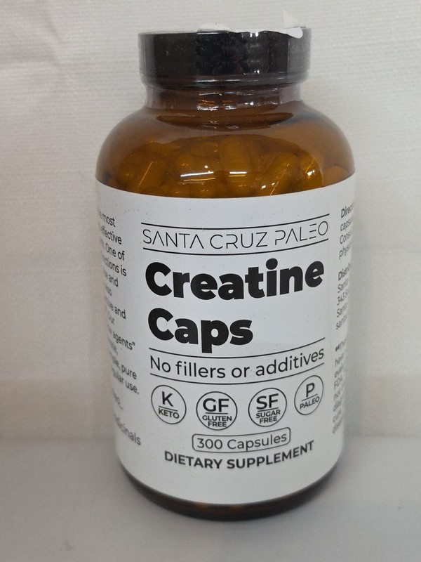 Santa Cruz Paleo Creatine Capsules, Supports Muscle Growth Paleo, keto 300 Cap
