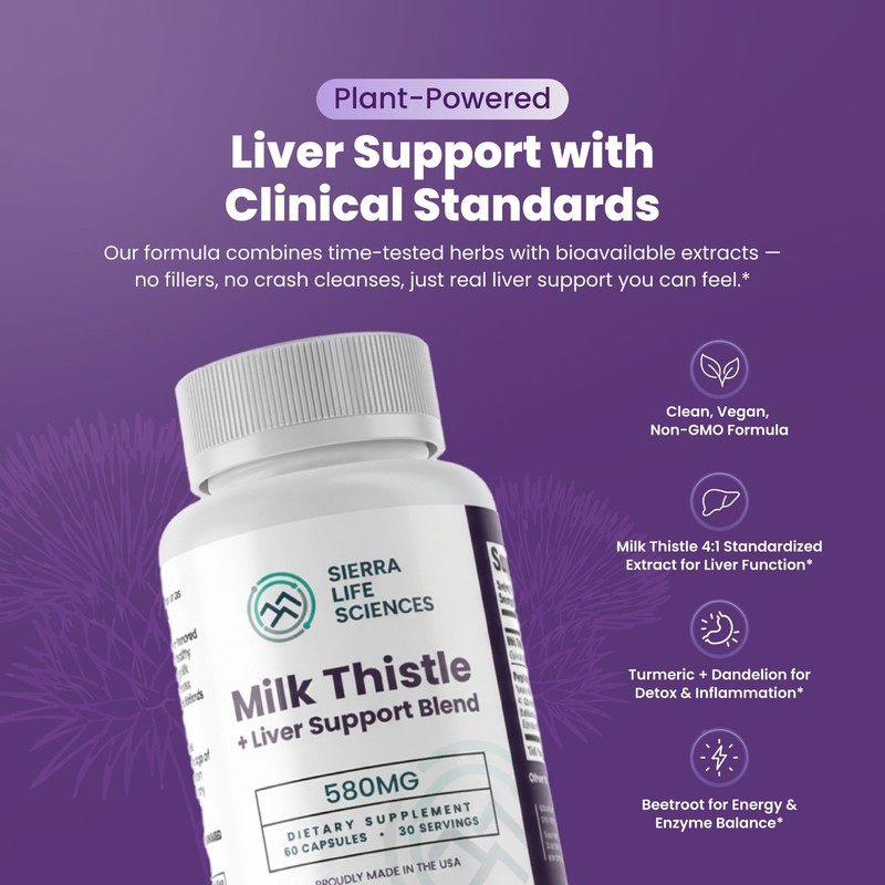 Sierra Life Sciences Milk Thistle Liver Support Blend Capsules gallery