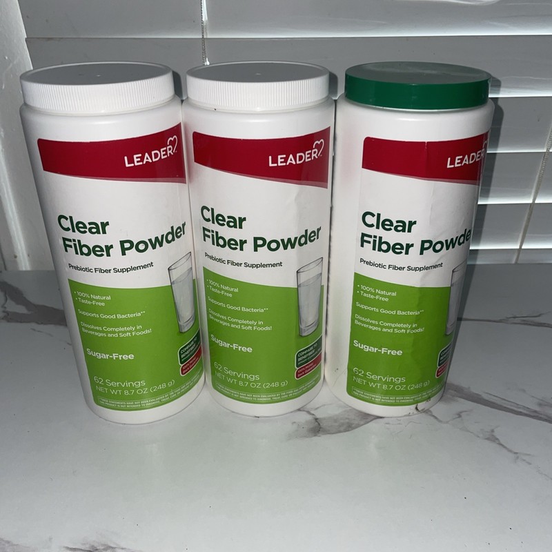 Leader Prebiotic Clear Fiber Powder 186 Servings Gluten Free Digestive
