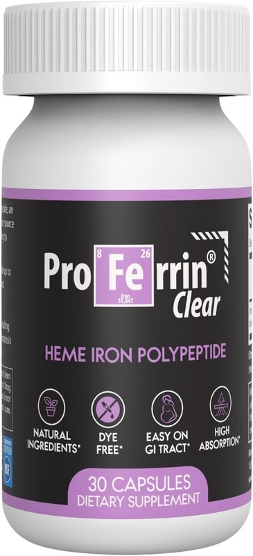 Proferrin Clear | US Made heme Iron for high Absorption Easy on GI Tract…
