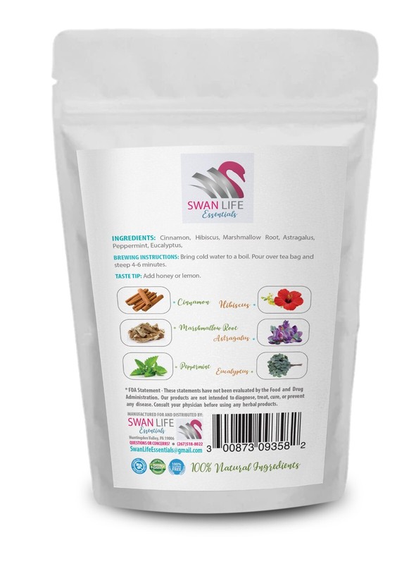 RESPIRATORY TEA - Improve Air Quality with Marshmallow & Hibiscus --- 1 PK gallery