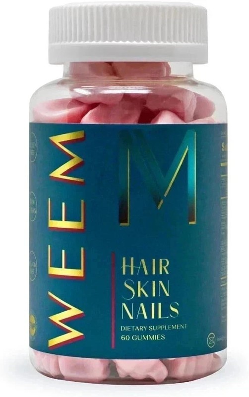 WEEM Hair Skin and Nails Gummies, Vegan biotin Vitamins, Healthy Hair